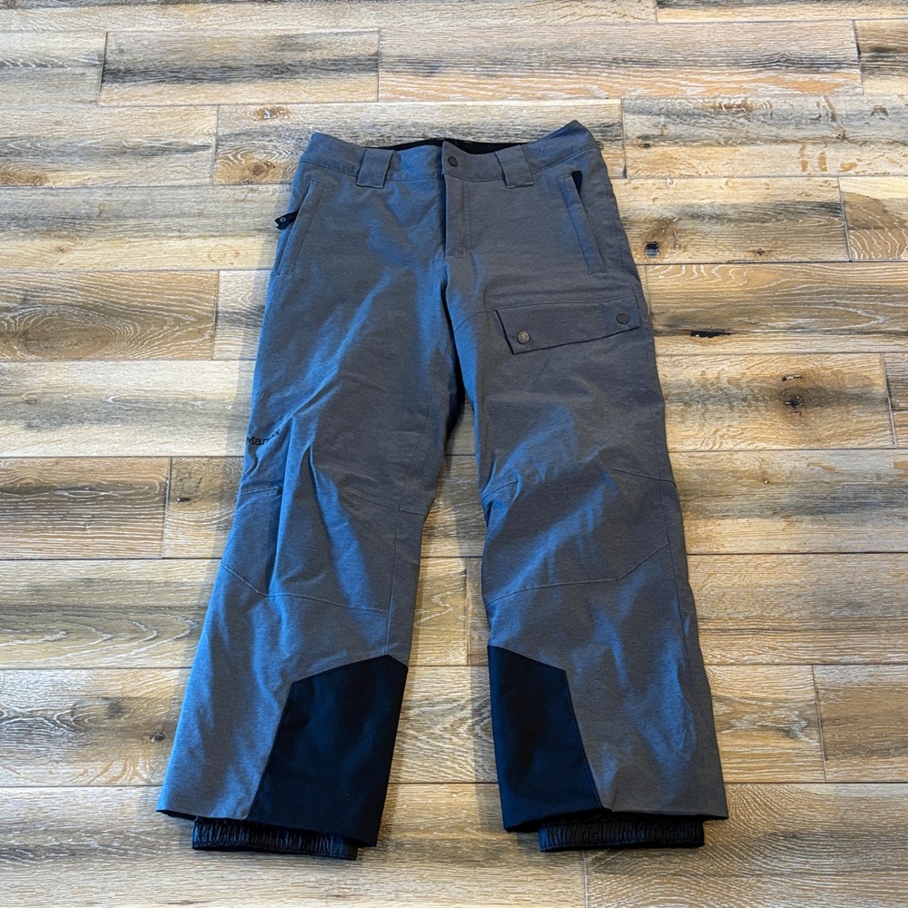 Marmot Kids Gray and Black Insulated Snow Pants Pants